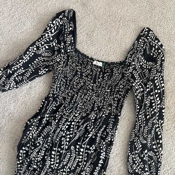 RIXO Marie Dress - Tree Roots Black & Cream - Picture 10 of 12